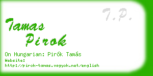 tamas pirok business card