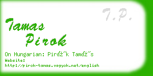 tamas pirok business card